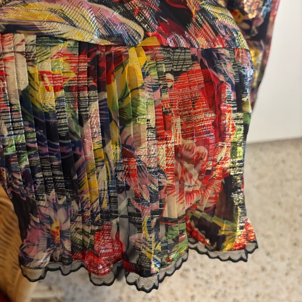 Love the Label Anthropologie Stunning Black Print Bohemian Dress! New! Large - Picture 8 of 15